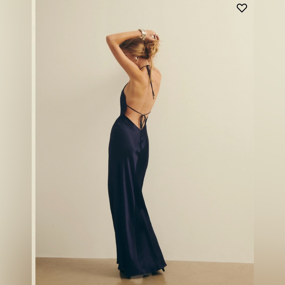 Jenny Silk Dress (Navy)